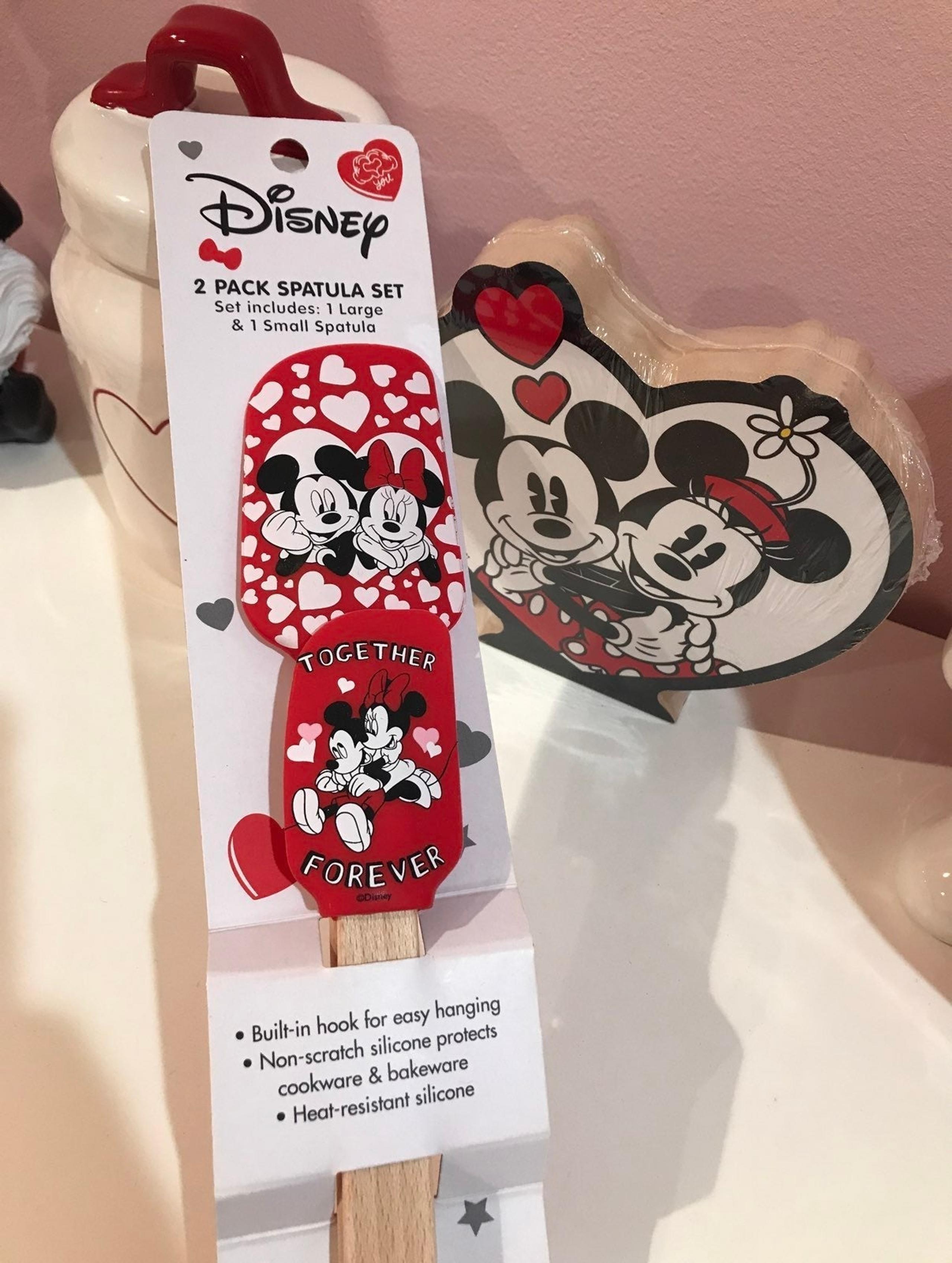 Disney Valentines 2 pack Mickey Mouse Baking Spatulas Set