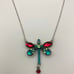 NWT Dragonfly Necklace by Firefly Jewelry - crystals/glass beads, multicolor