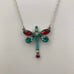 NWT Dragonfly Necklace by Firefly Jewelry - crystals/glass beads, multicolor