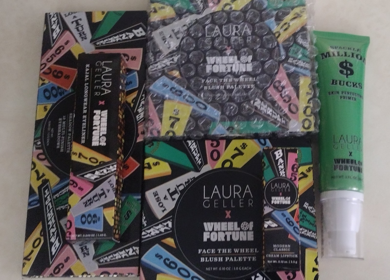 6 Pieces of Laura GELLER Wheel Of Fortune Set . New In Box