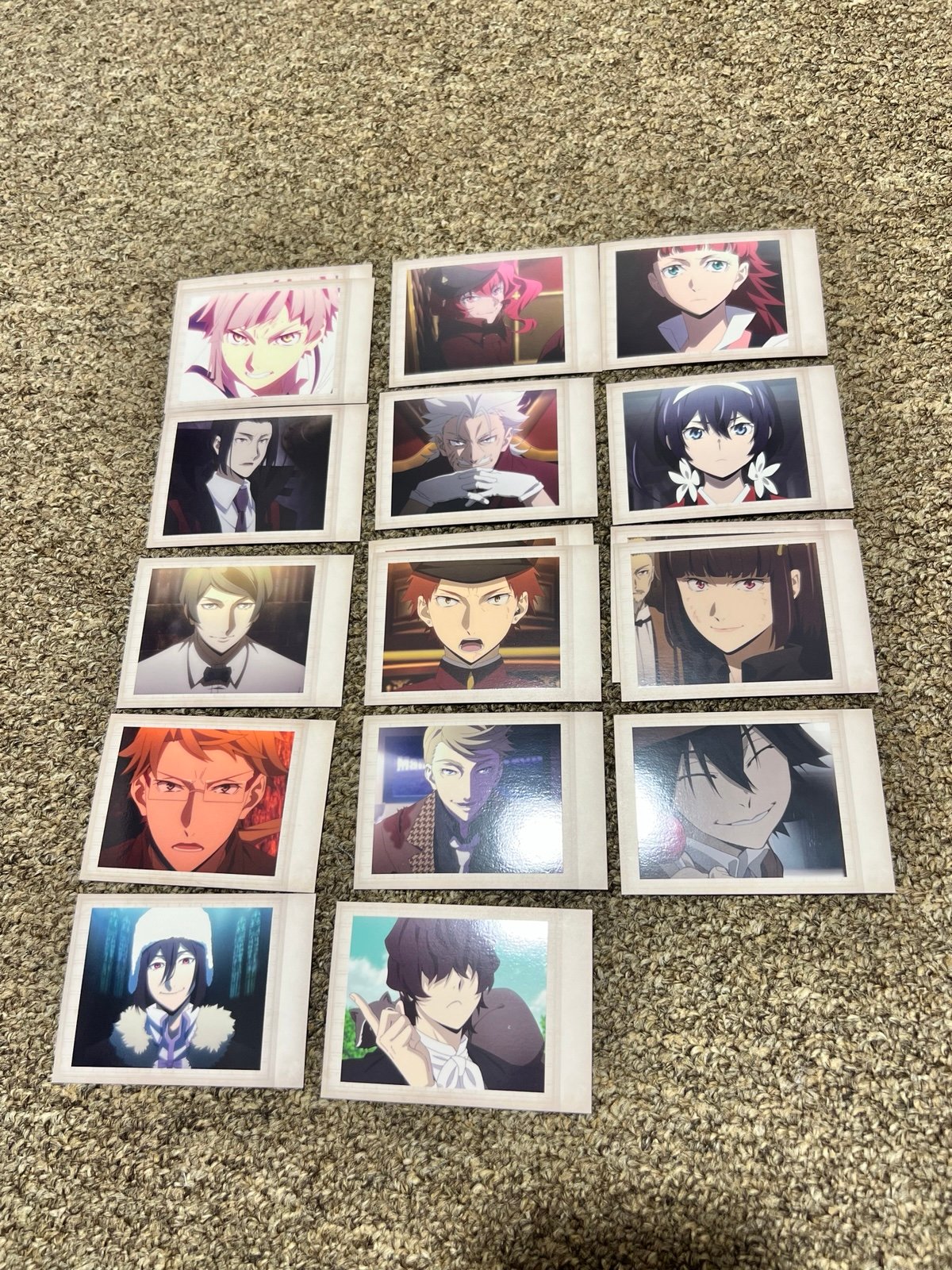 Bungo stray dogs pasha colle card collectible atsushi chuuya dazai fyodor ranpo