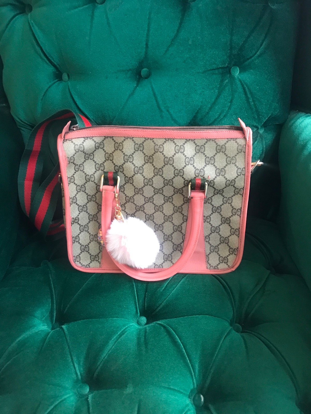 Gucci brown vintage shoulder handbag