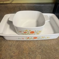 Vintage Corning Ware Wildflower Set of 2