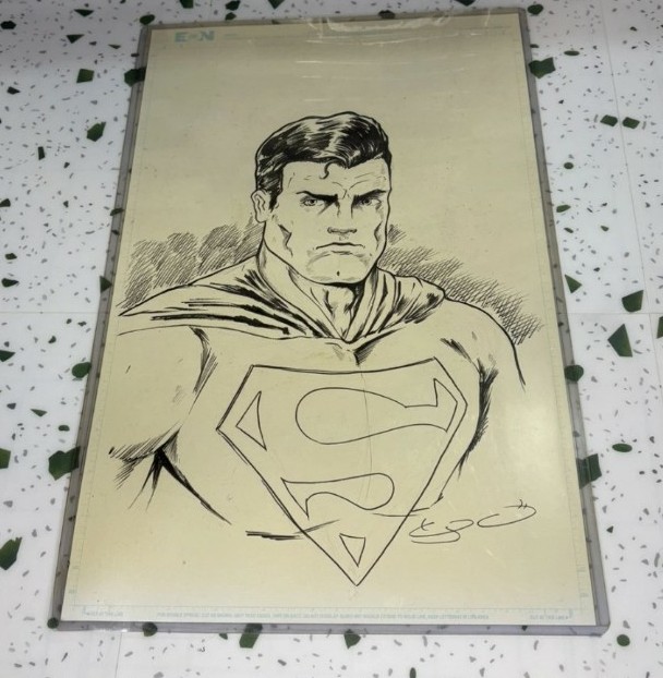 SuperMan EON Original Sketch From Unknown Comic Artist 11 ×17