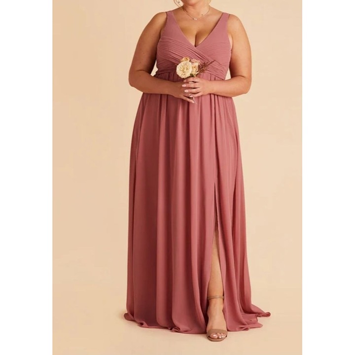 Birdy Grey sz 3X Women Laurie Chiffon Mulberry Maxi Dress Bridesmaid