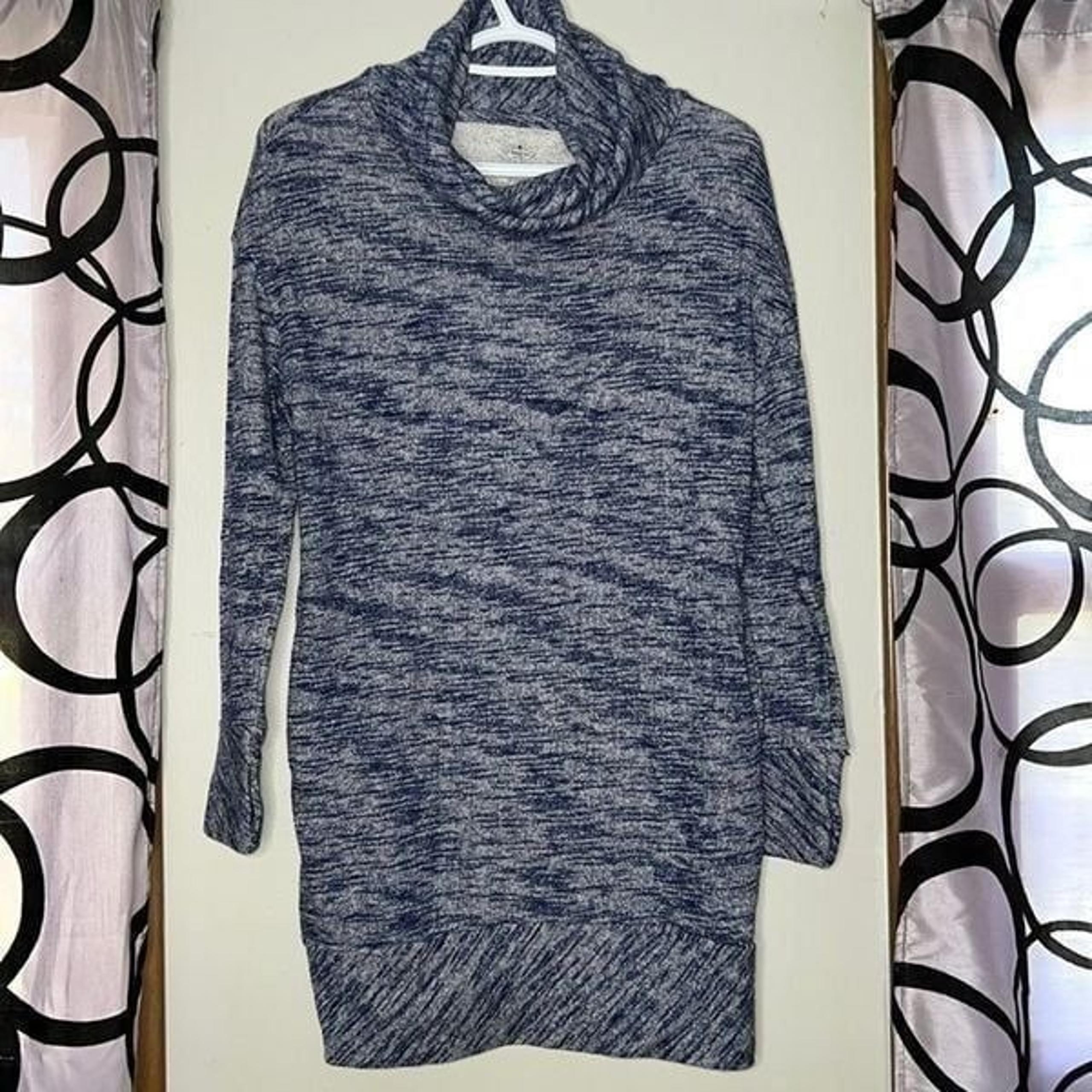 St Johns Bay Active Medium Womens Tunic Sweater Cowl Neck Long Sleeve Blue