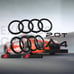 Audi A4 Front Rear Rings Emblem Gloss Black SLine Quattro 2.0T Set 7PC 2008-2019