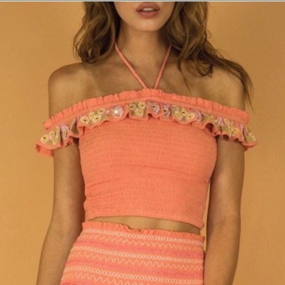 Rahi Cali Crop Embroidered Halter Top h2