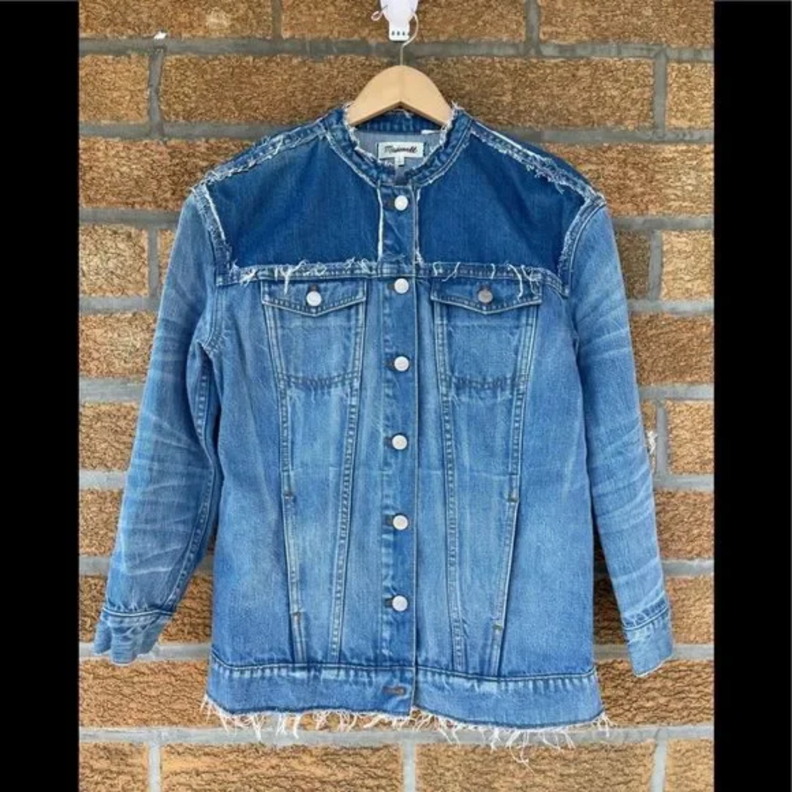 Blue Ripped Denim Jacket