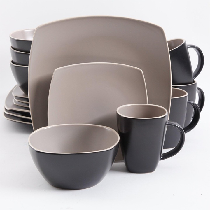 Dinnerware Set, Service for 4 (16pcs), Matte Taupe