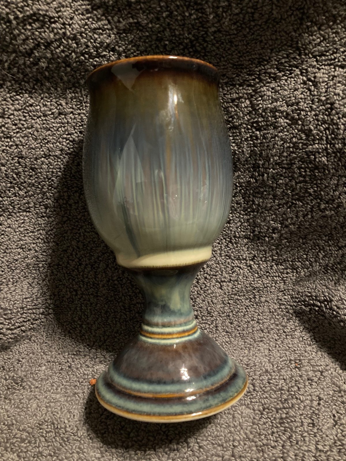 Bill Campbell MCM Art Pottery Goblet