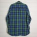 L.L. Bean Men's Flannel Shirt Green Blue Black Plaid Long Sleeve. Size L - Tall