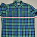 L.L. Bean Men's Flannel Shirt Green Blue Black Plaid Long Sleeve. Size L - Tall