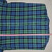 L.L. Bean Men's Flannel Shirt Green Blue Black Plaid Long Sleeve. Size L - Tall