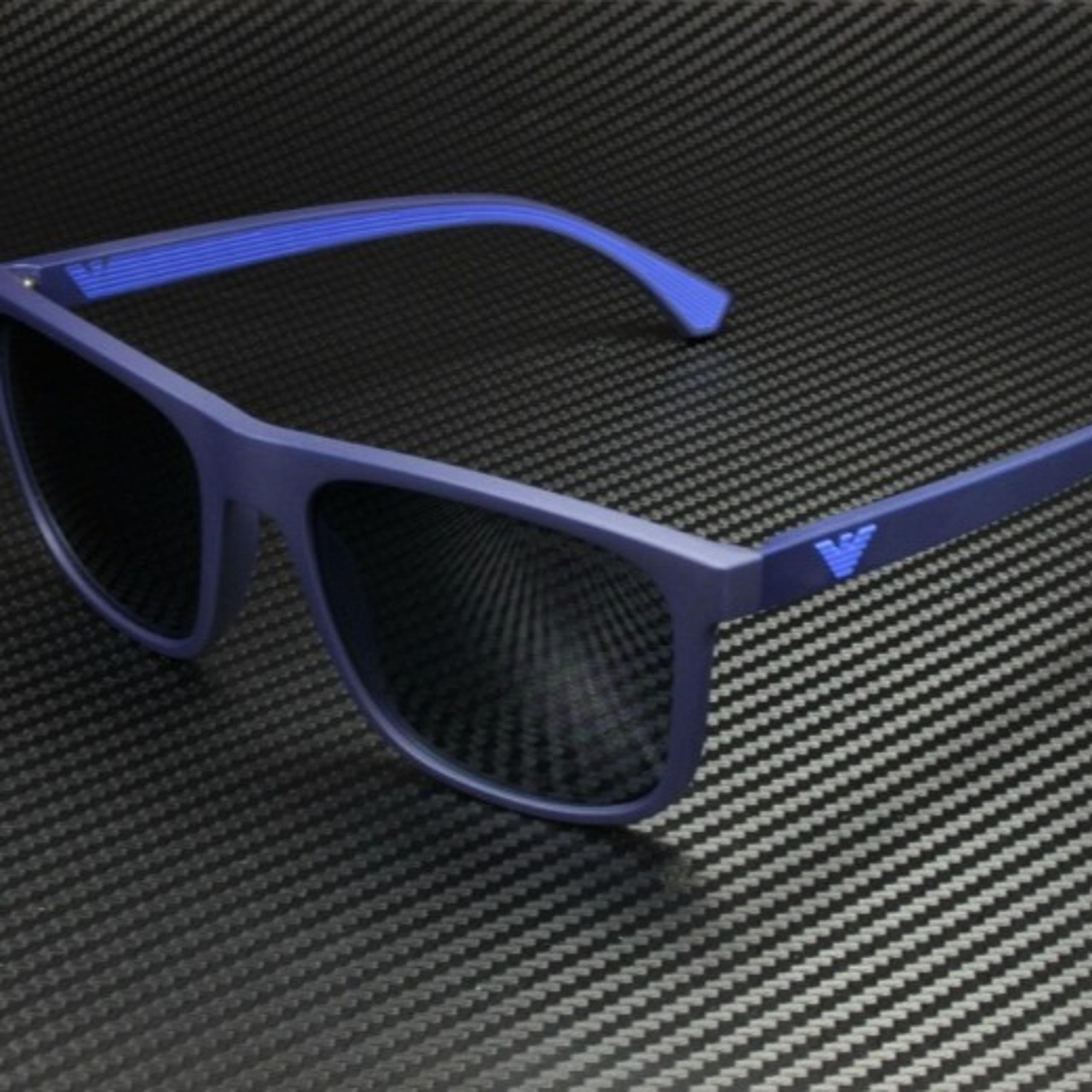 Emporio Armani Men's Matte Blue 56mm Sunglasses!