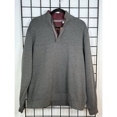Orvis Charcoal Popover Sweatshirt Mens XL Grey Coastal Preppy Outdoor 1/4 Zip