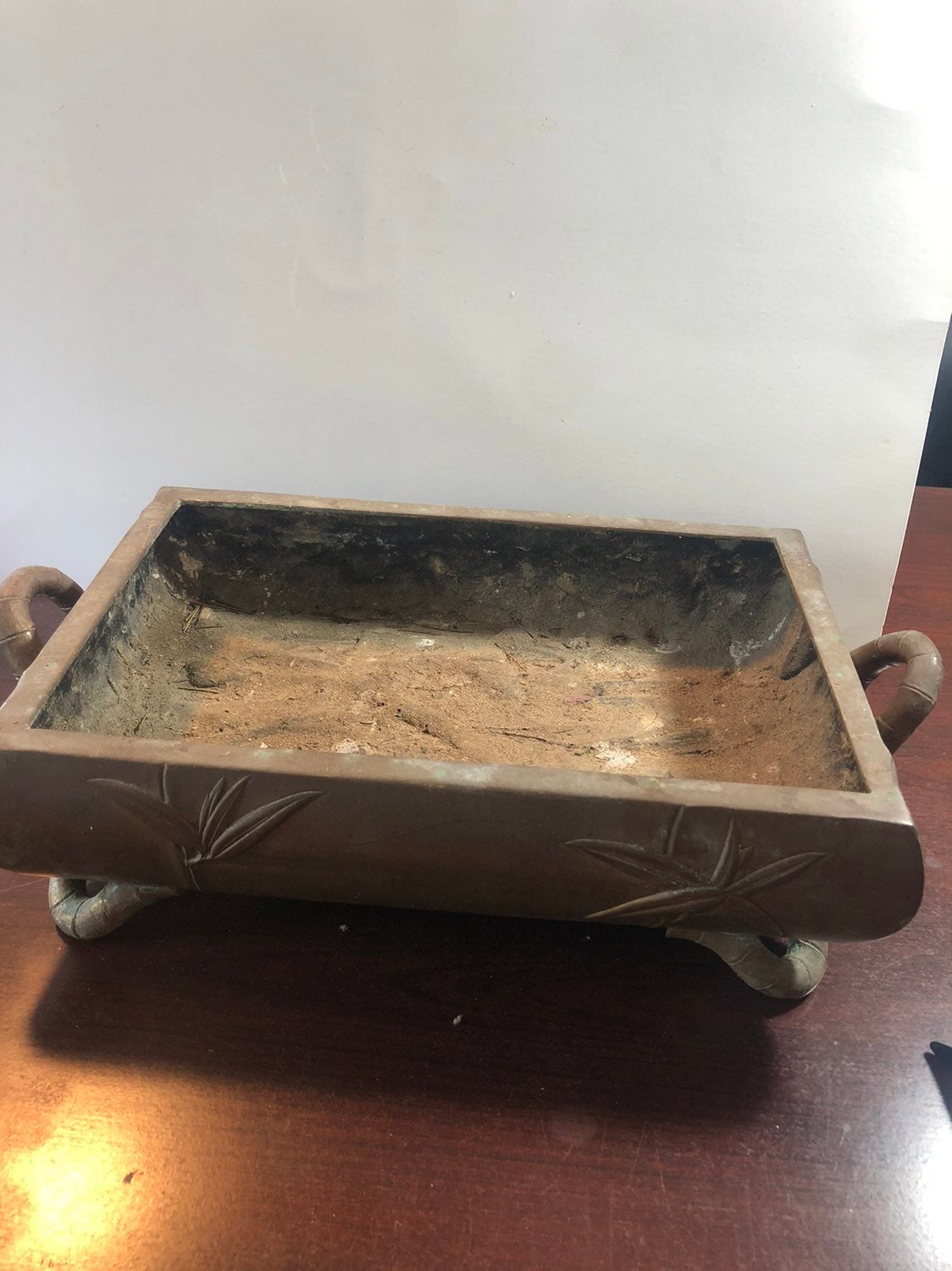 antique rectangular japanese planter