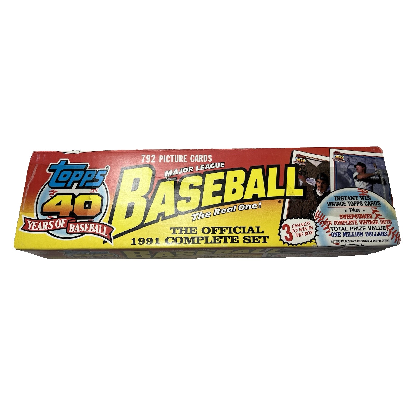 1991 Topps Baseball Card Factory Set (Holiday) 792 Cards Chipper Jones RC