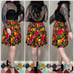 Vintage 1980s Floral Print Pleated Mini Skirt