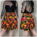 Vintage 1980s Floral Print Pleated Mini Skirt