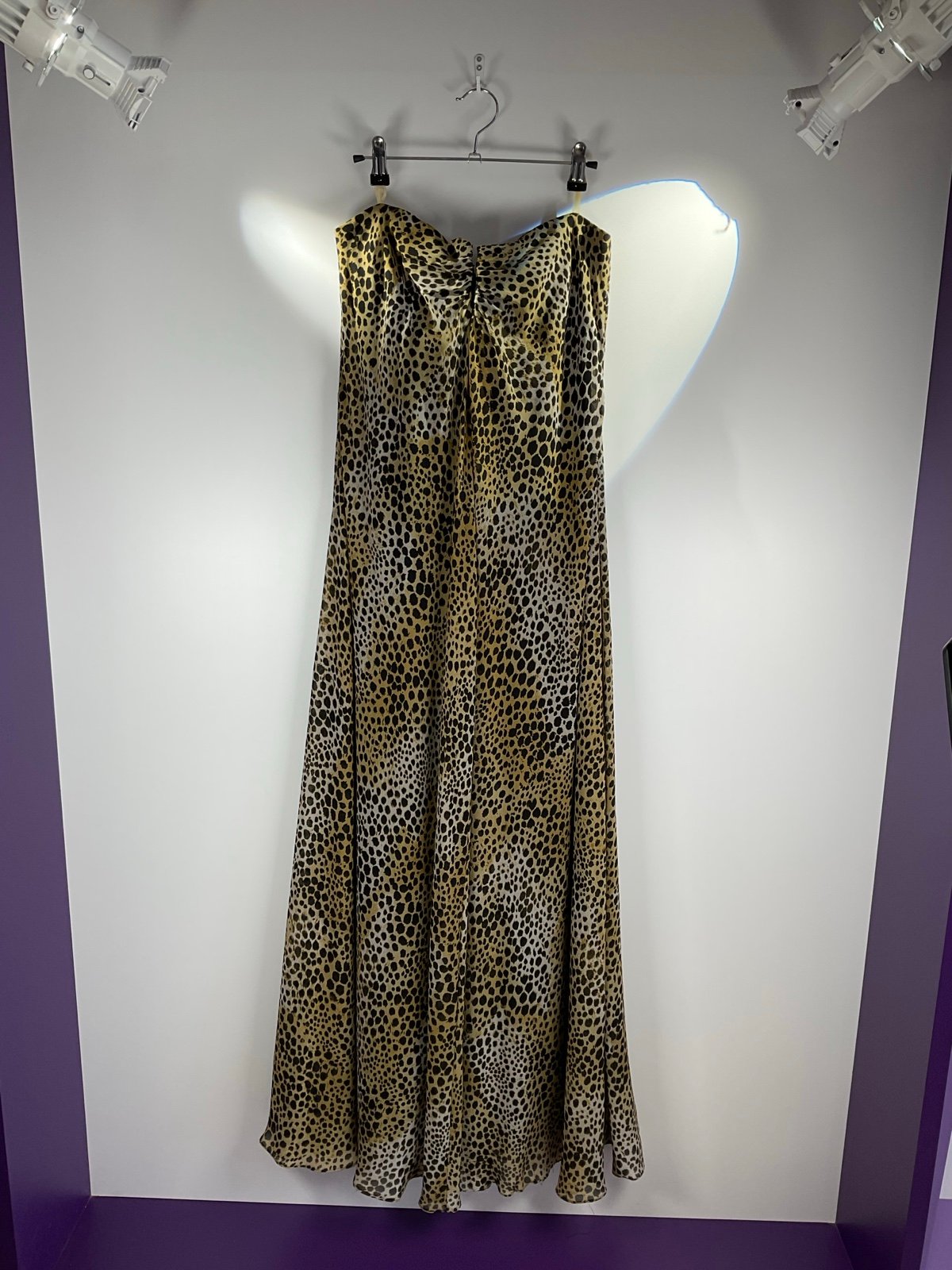 Leopard Print Strapless Bodice Evening Gown NWT