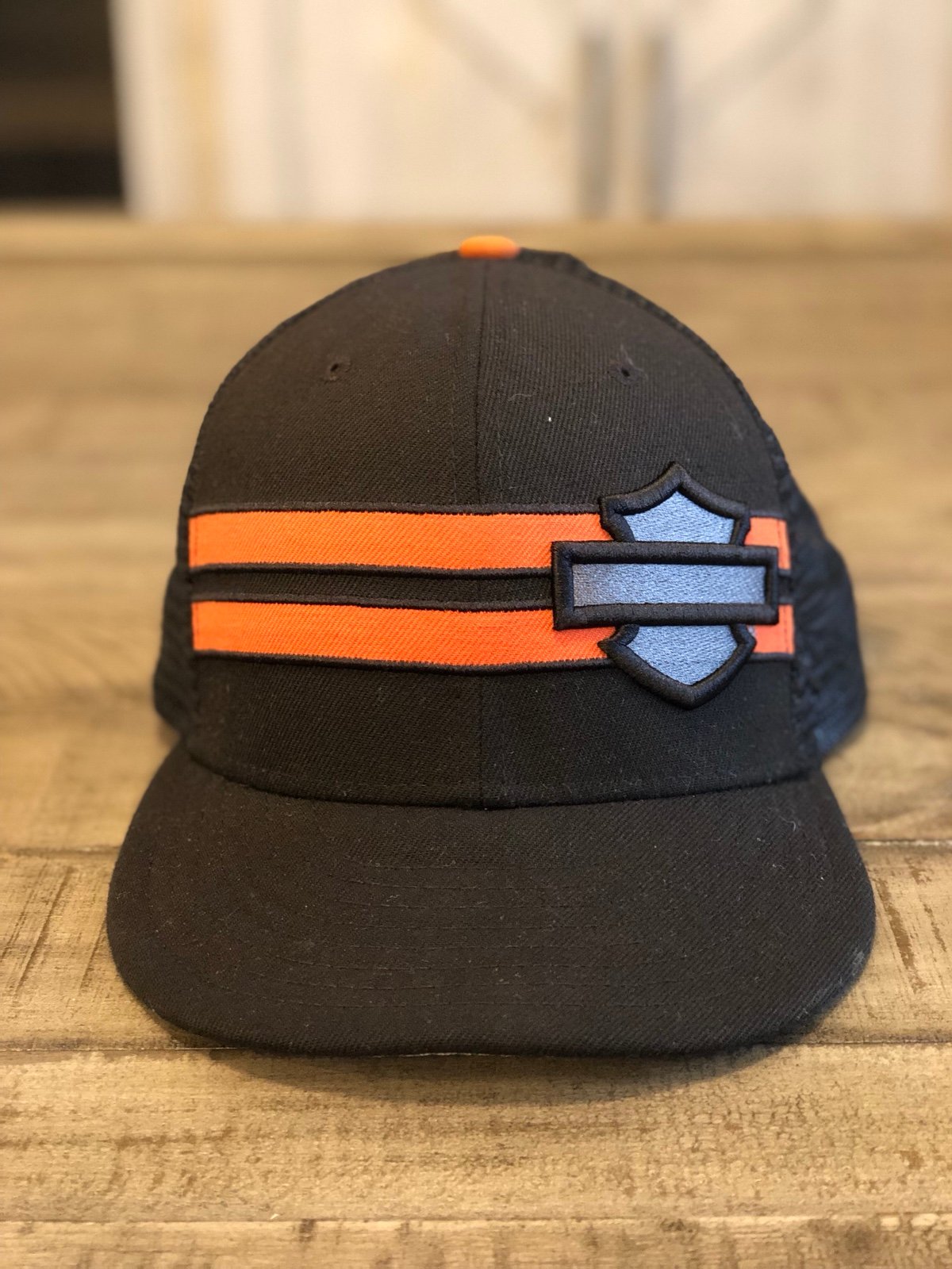 HARLEY DAVIDSON Stripe & Logo 7 5/8” Fitted Modern 9FIFTY Flat Brim Hat $55