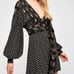 FREE PEOPLE Black Wonderland Printed Mini Dress