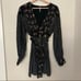 FREE PEOPLE Black Wonderland Printed Mini Dress
