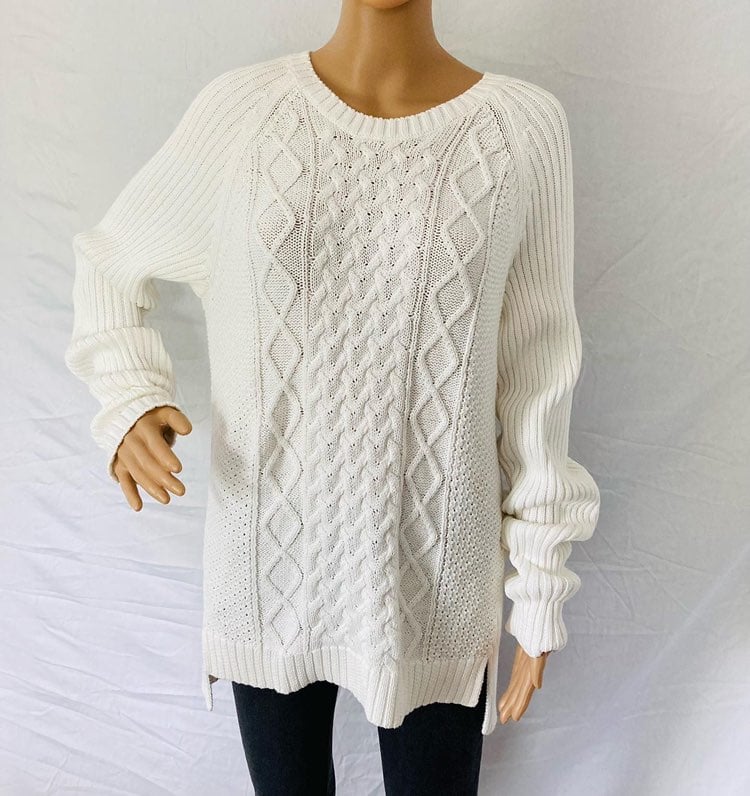 Michael Kors cable knit crewneck sweaters