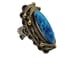 Vintage Etruscan Stone Brass & Alpaca Adjustable Ring (A412)