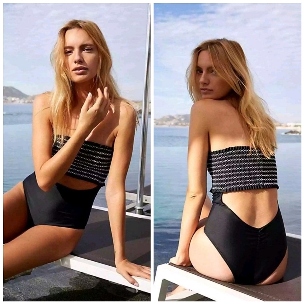 Free People x ELLEJAY Saige One-Piece Cut-Out Ruched Swimsuit XS