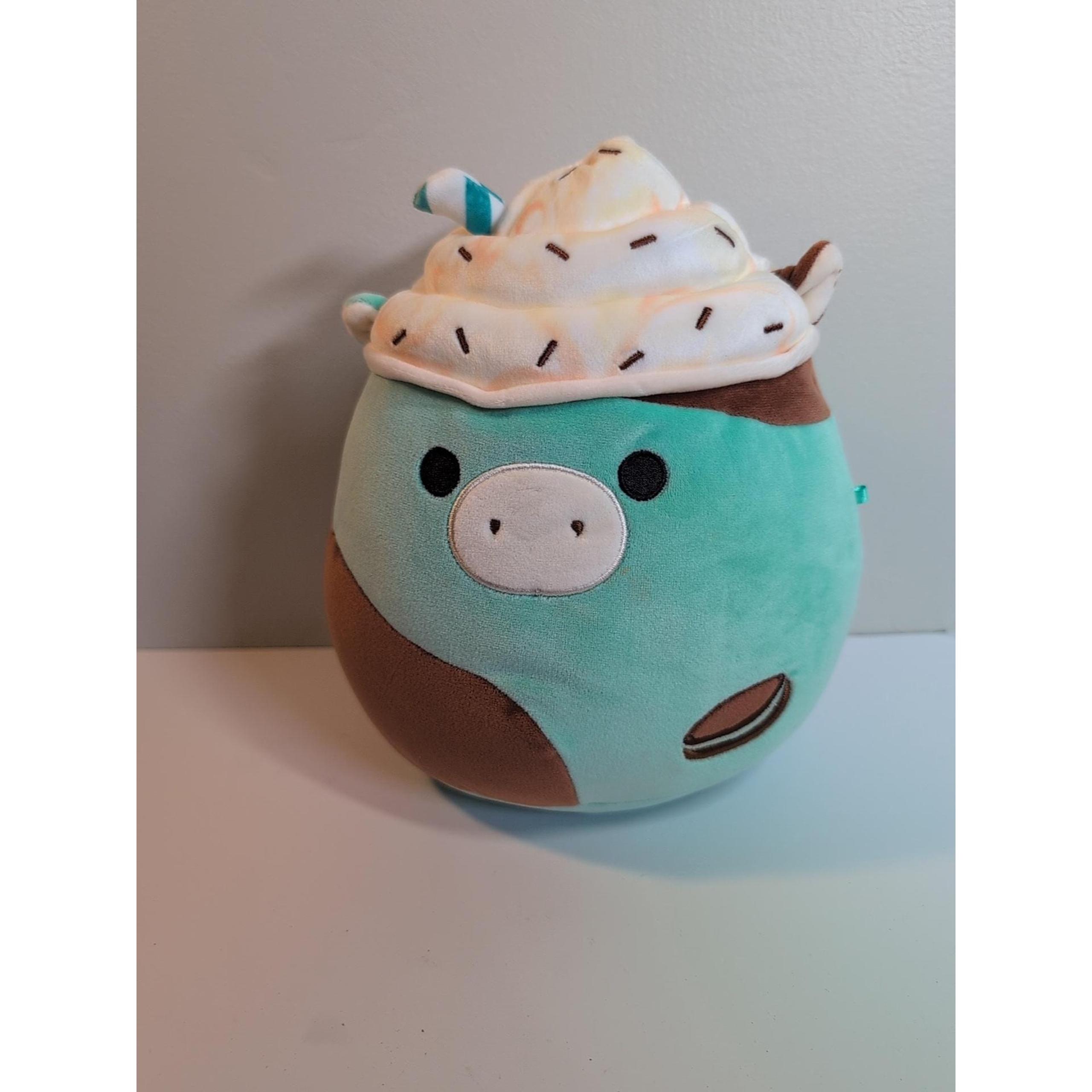 Squishmallows Ingeborg the Thin Mint Milkshake Cow 8"  Food Hybrid Crossover