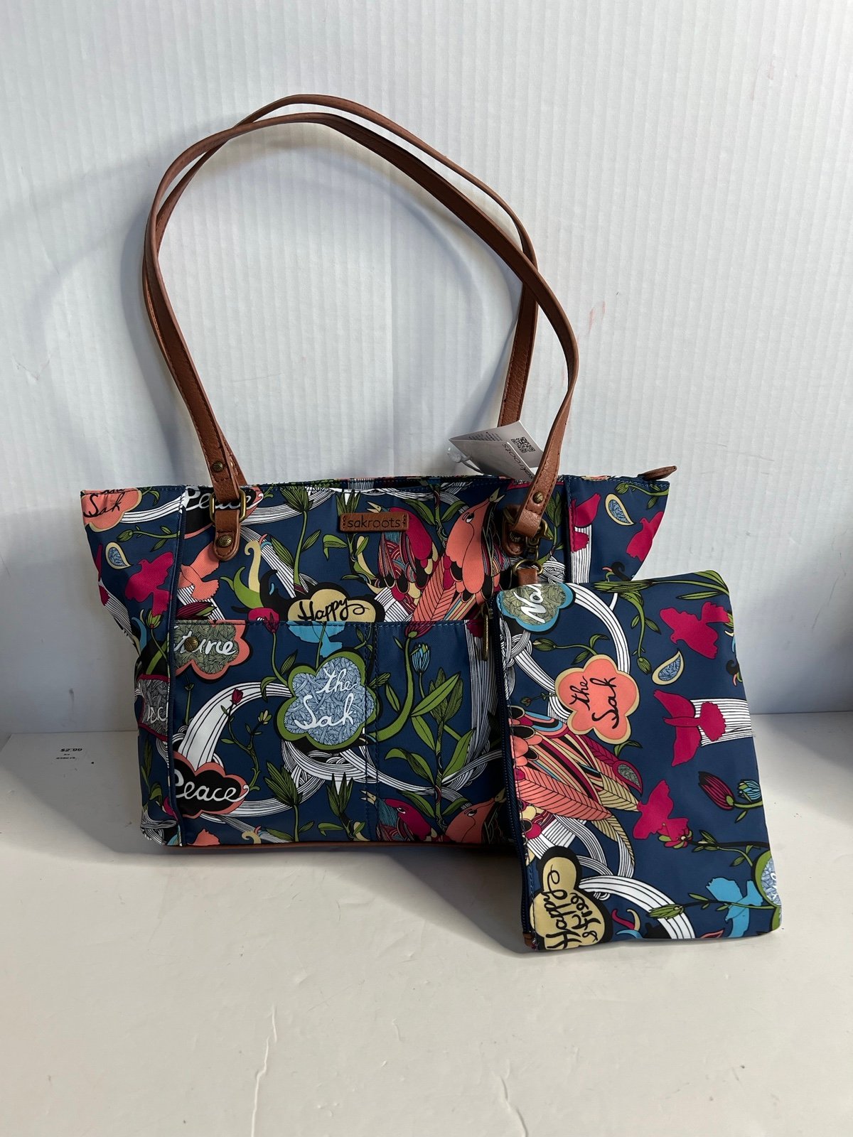 NWT Betsey Johnson Nylon Triple XOMELODY Large Floral Tote.