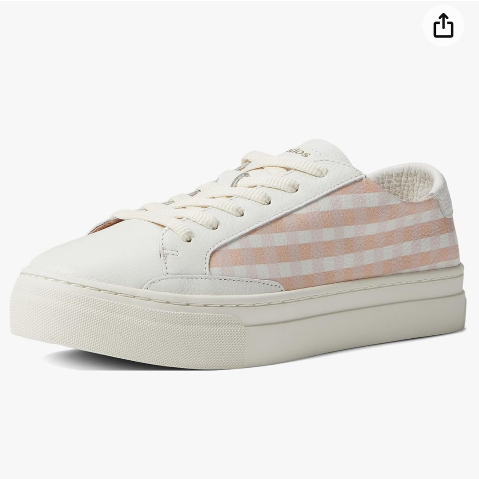 Soludos womens Check Mate Ibiza Platform Sneaker Peach Womens size 8