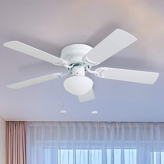 42 Inch Traditional Flush Mount Indoor LED Ceiling Fan -fvgfdxvgdfbg