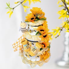 Bees Diaper Cake, Bumblebee Baby Shower