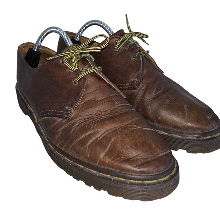 Vintage Dr Martens Mens 1461 3 Eye Leather Oxfords Sz 41 Or