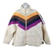 FP Movement X Hatch Printed Puffer Jacket Retro Multicolor Chevron Large Packabl