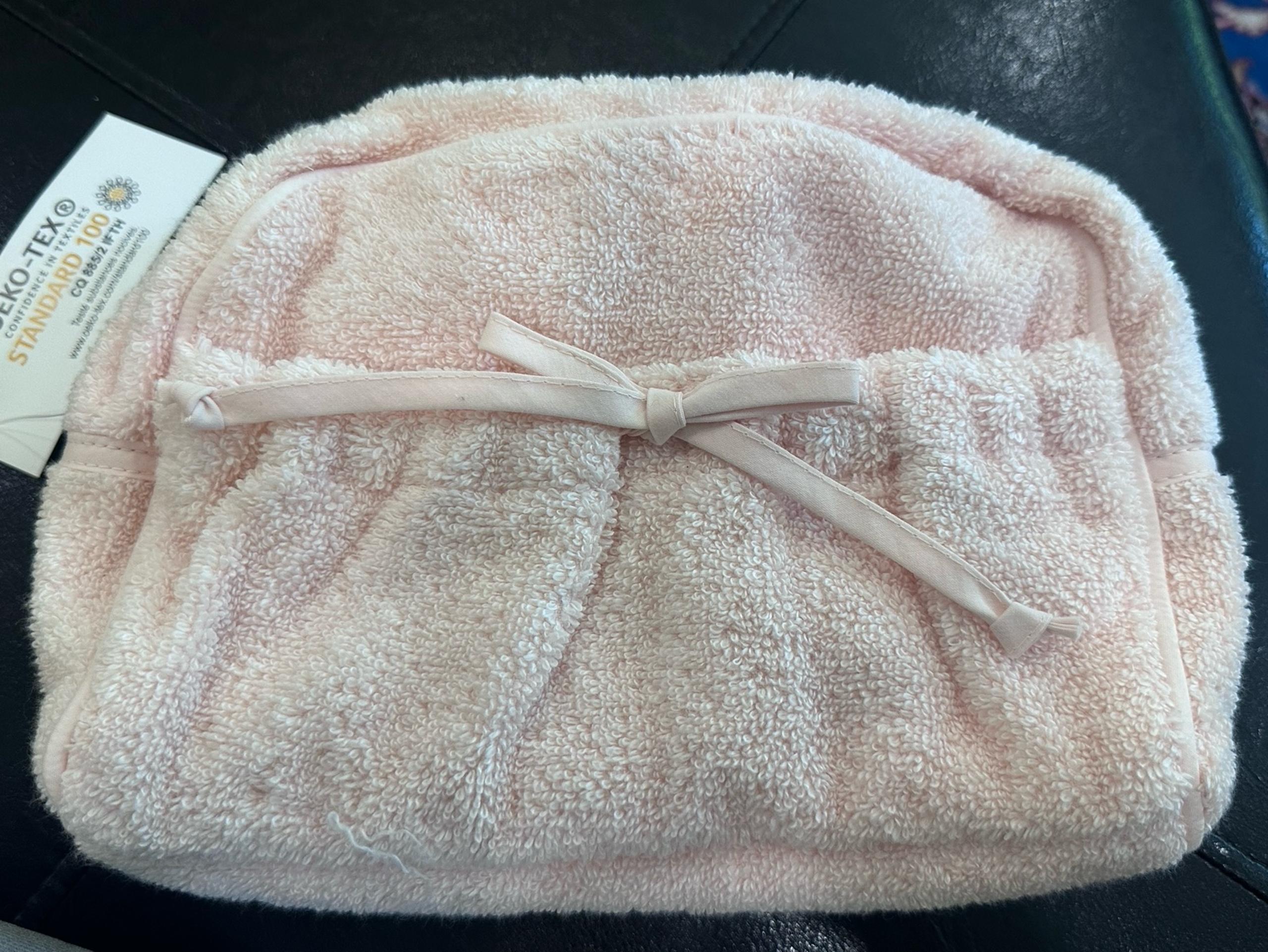 Pink Terrycloth Yves Delorme travel tote new with tags! Great gift! 50% off!!