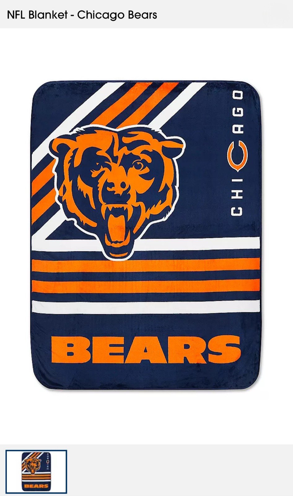 Chicago Bears blanket, new