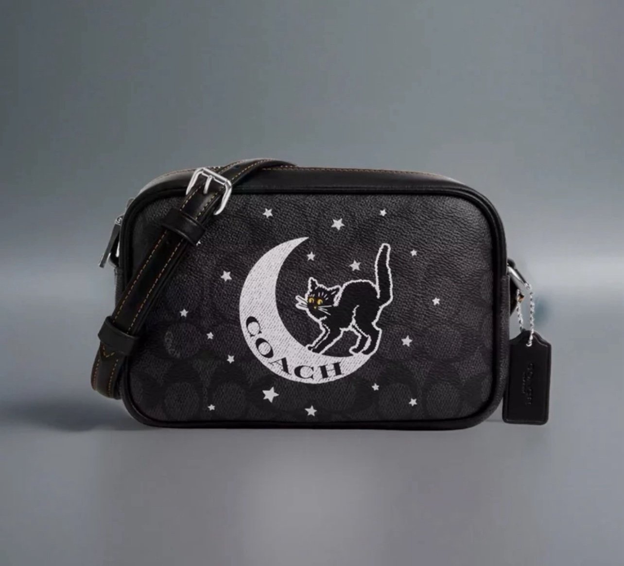 NWT COACH Mini Jamie Bag w Black Cat Print Authentic MSRP278