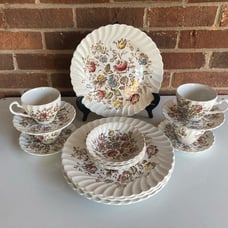 Set of Vintage Johnson Bros. “Staffordshire Bouquet” Dishes