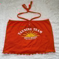 Y2K Tanning Tube Top Halter M
