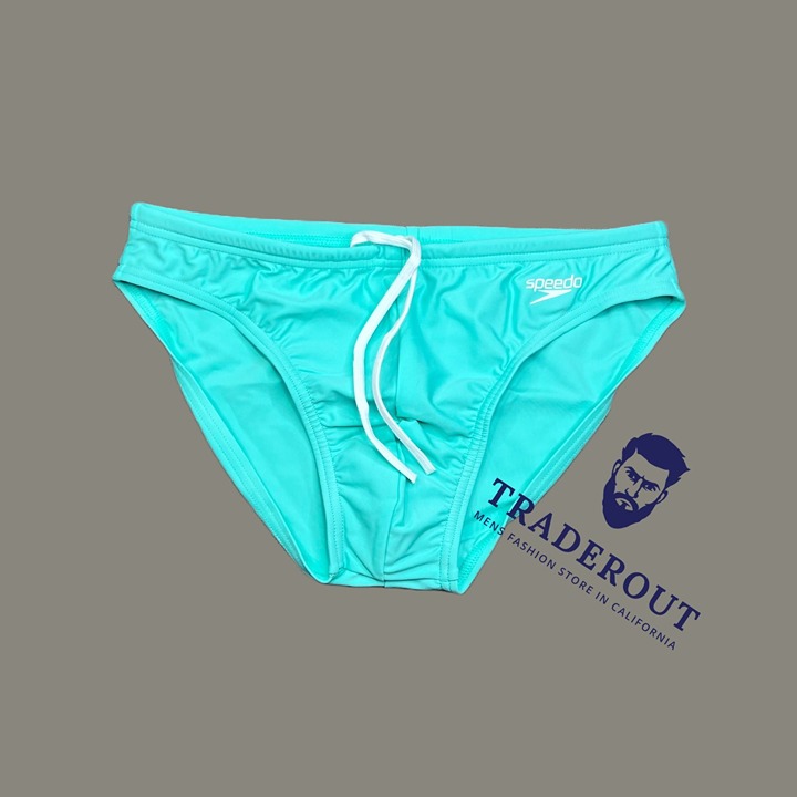 Speedo Men aqua green solar swim brief bikini Swimwear size 36