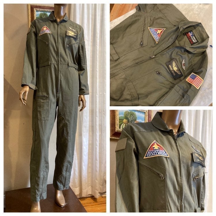 Vintage U.S. Space Camp Adult Aviation Challenge Flight Suit space suit