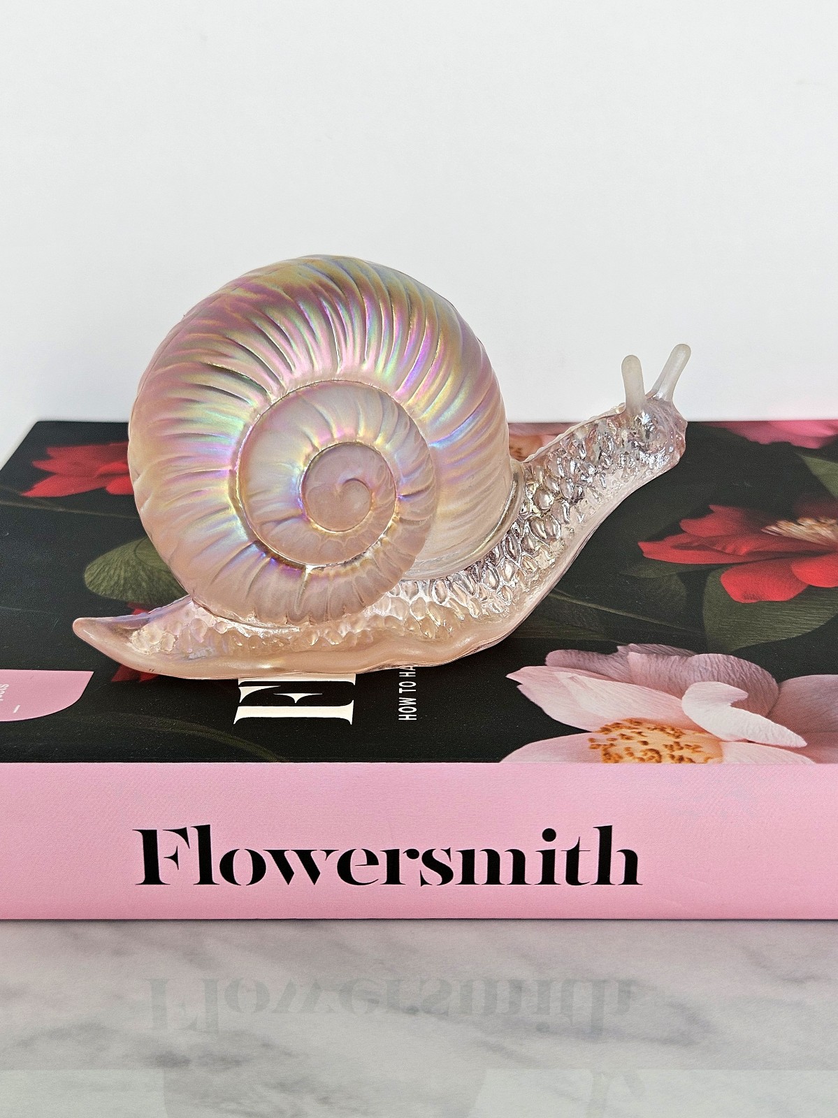 Vintage Fenton Glass Satin Pink Carnival Snail Figurine Paperweight