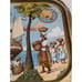 Vintage African Coffee Trade Tray Metal Figural Beautiful Colors Shipping Coffee