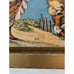 Vintage African Coffee Trade Tray Metal Figural Beautiful Colors Shipping Coffee
