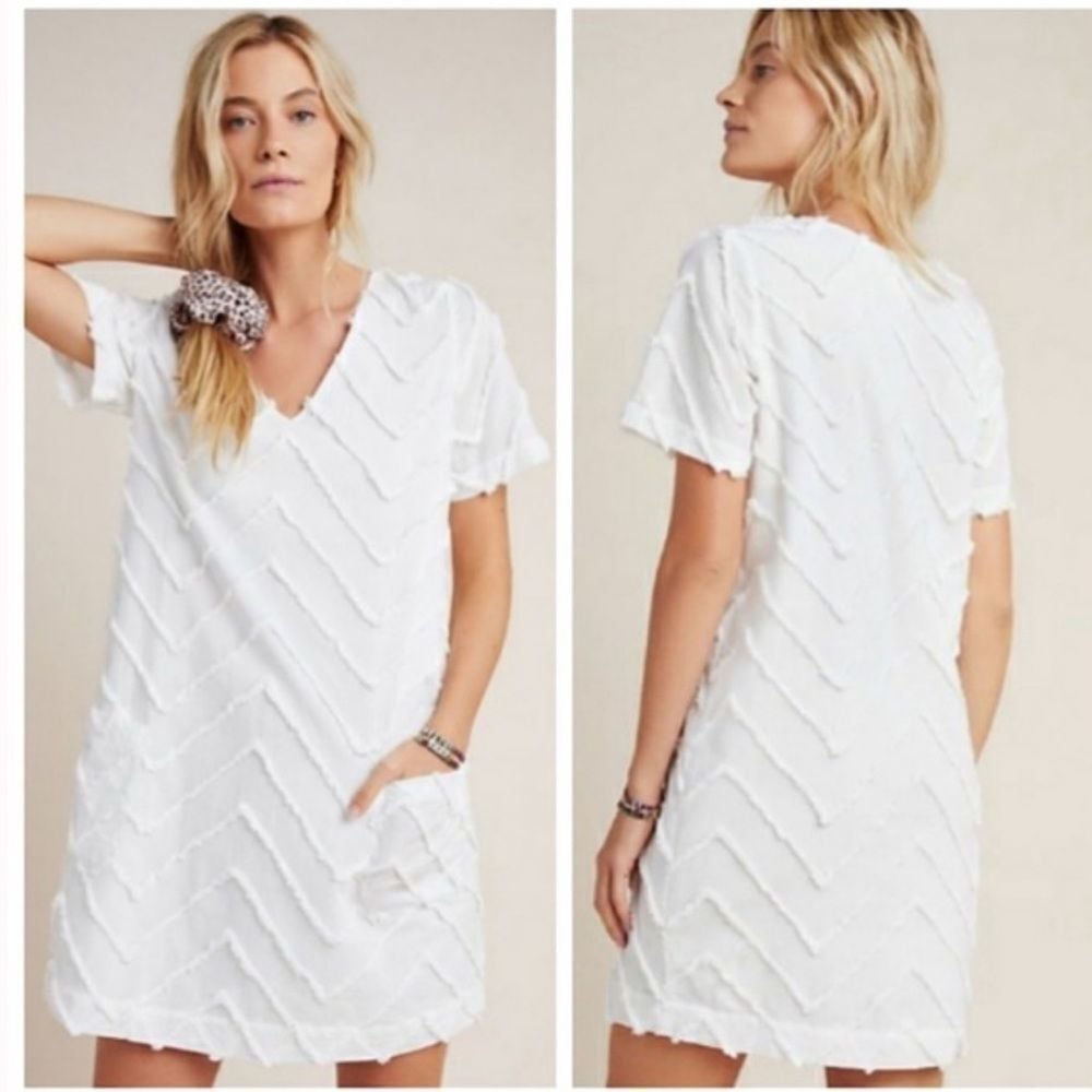Porridge x Anthropologie Marcelle Textured Shift Dress size Xs