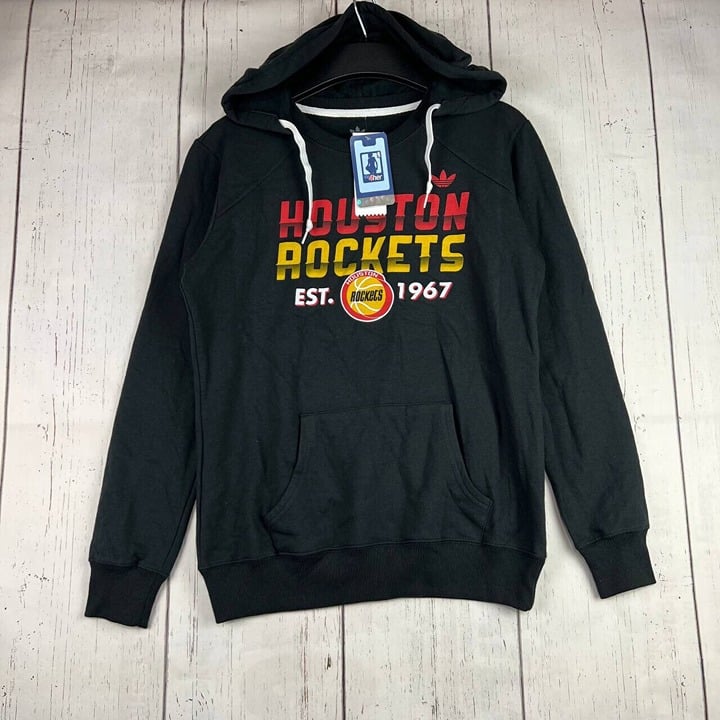 Houston Rockets NBA Adidas Black Pullover Hoodie New Women